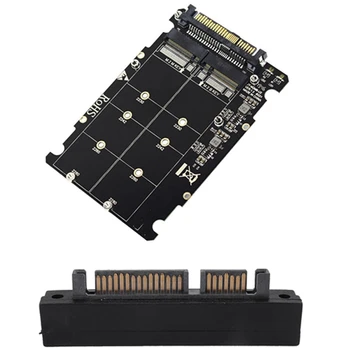 Прямоугольный 90-градусный адаптер SAS с 22 контактами на 7 контактов + 15 контактов SATA с 2 В 1 M.2 Nvme M.2 Key M Key B SSD к адаптеру U.2