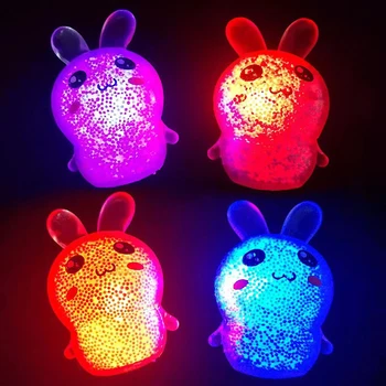 Светодиодные фонари, мягкие шарики для снятия стресса, игрушки-непоседы, сенсорный мяч с кроликом, Рождественские игрушки на Хэллоуин для вечеринок