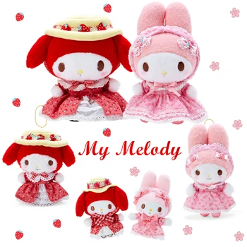 Мультяшная плюшевая кукла Kawaii My Melody Подвеска в виде рюкзака Аниме Sanrio Girl Heart Милая Брошь Плюшевая игрушка Подарок девушке на День рождения