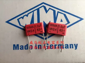 2020 горячая распродажа 10 шт./20 шт. Немецкий конденсатор WIMA MKS4 63V 1 мкФ 1,0 МКФ 105 63V P: 15 мм Аудио конденсатор Бесплатная доставка