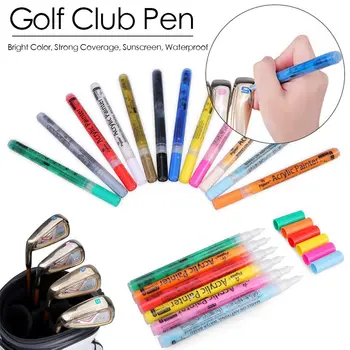 Многоцветное Солнцезащитное покрытие, Водонепроницаемая Чернильная ручка, ручка для клюшки для гольфа, Акриловая ручка для рисования, меняющая цвет
