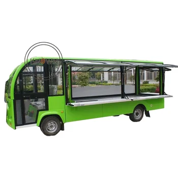 Передвижной продовольственный автобус большой емкости OEM, Электрическая тележка для продажи в Европе, тележка для быстрого питания