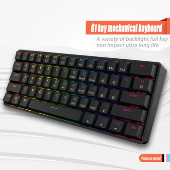 K16 Беспроводная механическая клавиатура Bluetooth с водонепроницаемой подсветкой RGB Цветная игровая офисная клавиатура для планшета/настольного компьютера/ноутбука