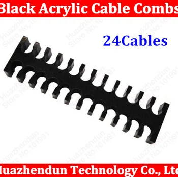 Черные Акриловые кабельные расчески для кабелей 3 мм 24 Кабельная расческа Бесплатная доставка 12 + 12PIN 24PIN
