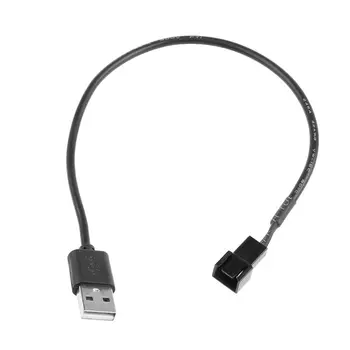 ШИМ-вентилятор 5 В USB 2.0 A с разъемом от штекера к 3-контактному разъему ПК Вентилятор Адаптер Питания Соединительный кабель 22AWG от 1 до 1 Способов, 32 см Прямая Доставка