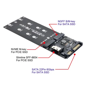 Комплект SFF-8654 для U2 NGFF M-Key для адаптера Slimline SAS NVME PCIe SSD SATA