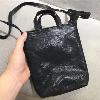 Винтажная кожаная повседневная женская сумка через плечо, сумка-мессенджер, маленькая сумка