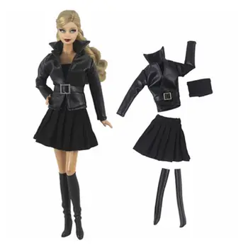 Модный Черный комплект одежды для кукол 11,5 