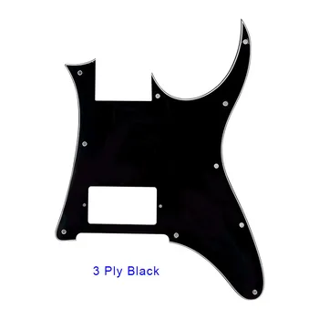 Гитарные запчасти Pleroo Custom - Для MIJ Ibanez RG 350 EX Заготовка накладок для гитары с накладкой для звукоснимателя Bridge Humbucker Черного цвета