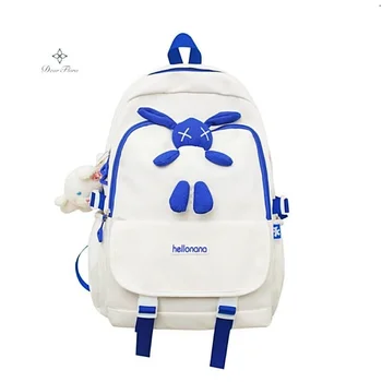 Милый Рюкзак для подростков Y2K, водонепроницаемый, с несколькими карманами, нейлоновый, Мультяшный, студенческий, школьный рюкзак Kawaii Большой Емкости для путешествий