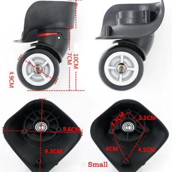 GUGULUZA 2 шт./пара, резиновые поворотные колеса, вращение на 360 градусов, чемодан, сменные ролики, запчасти, Прямая доставка ST0029