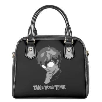 Persona 5 Take Your Heart P5 Paint Женская кожаная сумка на плечо с 3D принтом, Женский повседневный набор сумок через плечо с верхней ручкой