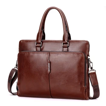 Новый Роскошный Кожаный Деловой мужской портфель, модная мужская сумка через плечо, мужская сумка-мессенджер, повседневная сумка для мальчика, сумка для компьютера