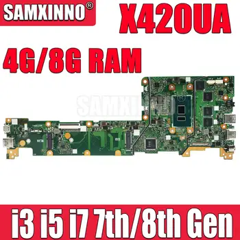 Материнская плата Для ASUS Vivobook X420UA X420U F420UA A420UA F420U A420U Y406UA Y406U Материнская плата ноутбука I3 I5 I7 процессор 4 ГБ 8 ГБ оперативной памяти