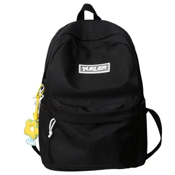 Новый Водонепроницаемый нейлоновый женский рюкзак, женская дорожная сумка, рюкзаки, школьный ранец для девочек-подростков, однотонный рюкзак для книг Mochila Bookbag