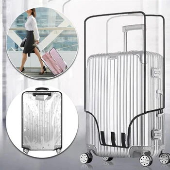 Прозрачный чехол для багажа из ПВХ, водонепроницаемый чехол для чемодана, пылезащитные аксессуары для путешествий