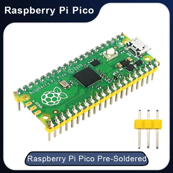 Raspberry Pi Pico Предварительно Припаянный Двухъядерный процессор Cortex M0 +, Микроконтроллер с Гибкими цифровыми интерфейсами, Микросхема RP2040 для Pico