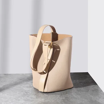 Сумка Изысканная кожаная сумка-мешок, Женская универсальная сумка, повседневная сумка через плечо