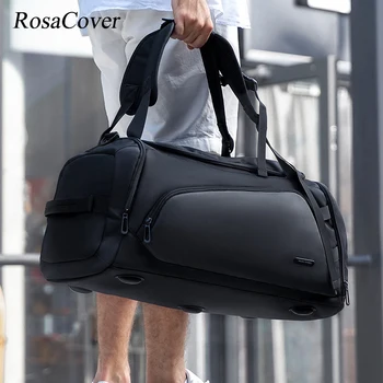 Многофункциональная мужская черная сумка, дорожная сумка, Водонепроницаемая дорожная сумка большой емкости, Многофункциональные повседневные сумки через плечо