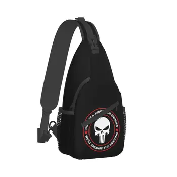 Punisher Skull Party Camiseta, сумка-слинг через плечо, Нагрудная сумка, рюкзак на плечо, Рюкзак для пеших прогулок, Велосипедный рюкзак на открытом воздухе