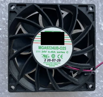 100% рабочий оригинальный MGA9224UB-O25 24 В 0.48A 9 см 9025 2-проводной вентилятор охлаждения