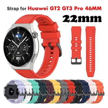 22 мм Мягкий Силиконовый Ремешок Для Huawei Watch GT 2 GT 3 Pro Smart Watch Band Официальный Браслет для Huawei GT 2 Pro GT3 46 мм Correa