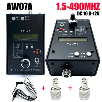1,5-490 МГц Антенный анализатор HF + UV Анализаторы спектра HF/VHF/UHF AW07A Многополосный КСВ Антенный Измеритель Тестер 160 М Измерительные Инструменты