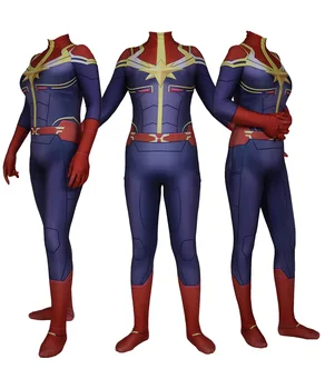 Новый костюм супергероя Ms Captain для косплея, боди Zentai, костюм для вечеринки на Хэллоуин