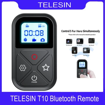 TELESIN T10 Bluetooth Пульт Дистанционного Управления для GoPro Hero 11 10 9 8Max с браслетом на Запястье 80 м Беспроводной Умный Пульт дистанционного Управления Для Аксессуаров GoPro