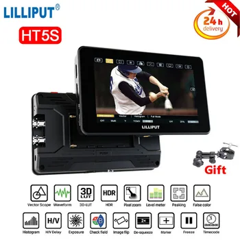 Встроенный видеомонитор LILLIPUT HT5S 5,5 дюймов Utra Slim 3G-SDI/HDMI 2,0 HDR 1920x1080 для цифровой зеркальной камеры Canon Nikon Sony