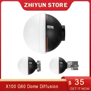 ZHIYUN Dome Diffusion Light Модификатор Рассеивателя Софтбола с Креплением ZY Reflector для Видеосъемки Zhiyun Molus X100 Molus G60 COB