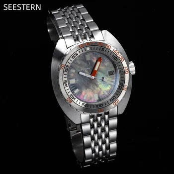 SEESTERN Watch SUB300T Diver Автоматические Мужские механические Сапфировое стекло, светящаяся дата, водонепроницаемый браслет на 200 оборотов, наручные часы в стиле ретро