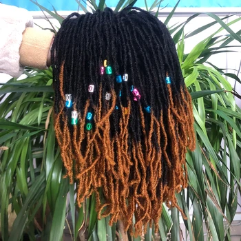 Синтетические плетеные искусственные парики Locs для чернокожих женщин, Дреды, искусственные парики Locs, связанные крючком, термостойкие Короткие афро-кудрявые парики