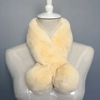 высококачественный шарф из натурального меха кролика рекс, женские зимние теплые шарфы, шейный платок из натурального меха
