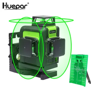 Pro Huepar 903CG Зеленый Луч 12 Линий 3D Поперечный Лазерный уровень Самонивелирующийся 360 Поперечный Поворотный Лазерный уровень Land Nivel