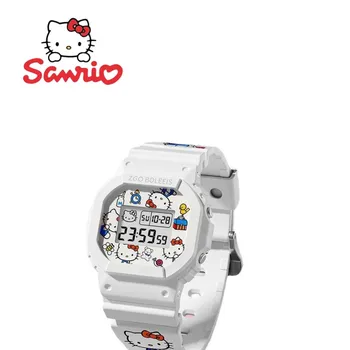 Sanrio kawaii аниме мультяшные часы Hello Kitty, высококачественные взрывные студенческие часы в стиле Мори, маленькие квадратные милые спортивные электронные часы