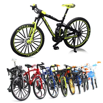 Новая Креативная Мини-модель велосипеда из сплава 1:10, декоративные игрушки, имитация горного велосипеда с металлическим пальцем, коллекция детских игрушек