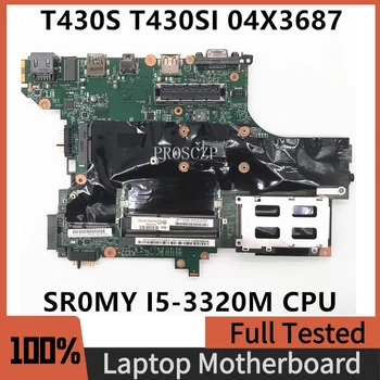 Бесплатная Доставка Материнская плата Для Ноутбука Thinkpad T430S T430SI Материнская плата 04X3687 С процессором SR0MY I5-3320M HM76 100% Полностью работает Хорошо