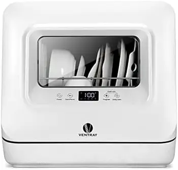 Настольная Портативная посудомоечная машина Mini Compact с 5 программами стирки Светодиодный Цифровой дисплей для небольших квартир, общежитий, RVs DW50