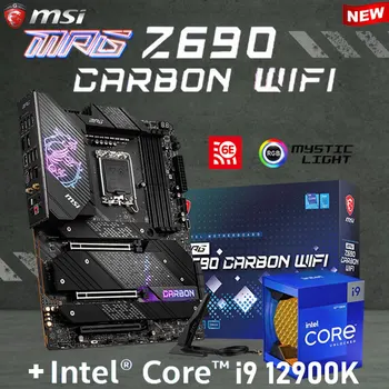 Материнская плата MSI MPG Z690 CARBON WIFI с процессором Intel Core i9 12900 K Combo LGA 1700 DDR5 128 ГБ M.2 Placa-mãe Kit для настольных компьютеров ATX Новая