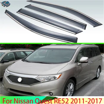 Для Nissan Quest RE52 2011-2017 Пластиковый внешний козырек, вентиляционные шторы, защита От Солнца и дождя, дефлектор 4 шт. 2012 2013 2014 2015 2016