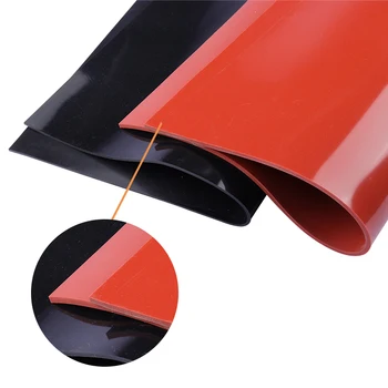 Лист силиконовой резины, красная/черная пластина, коврик, термостойкая амортизация, противоскользящее уплотнение Толщиной 1 1,5 2 3 4 5 мм
