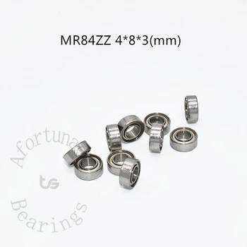 Подшипник 10шт MR84ZZ 4*8*3 (мм) Бесплатная доставка хромированная сталь Металлические герметичные высокоскоростные детали механического оборудования