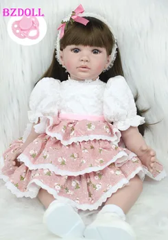 60 см Силиконовая виниловая кукла Реборн, реалистичная модная кукла для маленьких девочек, подарок на День рождения, коллекция принцесс, игровая игрушка для дома