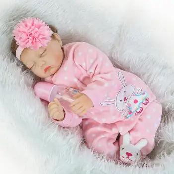 Милая Реалистичная Розовая девочка, Силиконовые куклы-реборны, развивающие игрушки, настоящие детские реалистичные Bebe Reborn Bonecas, Рождественские подарочные игрушки