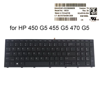 Английская клавиатура с подсветкой Для HP ProBook 450 G5 455 G5 470 G5 американские qwerty-клавиатуры ноутбуков с подсветкой New X8CA SN6166BL