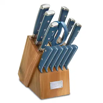 Набор ножевых блоков Hampton Signature Stellar из 14 предметов, синий