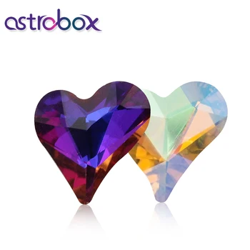 Astrobox Изогнутое Сердце, Блестящие стеклянные Стразы, Поделки, Аппликация из страз На шарфе с хрустальным Мотивом, Изготовление Декоративных украшений