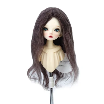 1/4 Парика для куклы BJD из мягкого мохера, длинные волосы на голове натурального цвета 17-18 см для аксессуаров для куклы Minifee SD