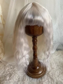 Кукольные парики Dula для Blythe Qbaby из мохера кремово-белого цвета в рулонах длиной 9-10 дюймов